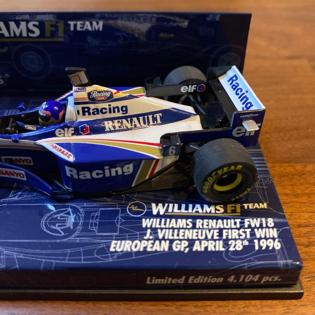 ジャック・ビルヌーブ 直筆サイン色紙 & ウィリアムズ・ルノー FW18 初