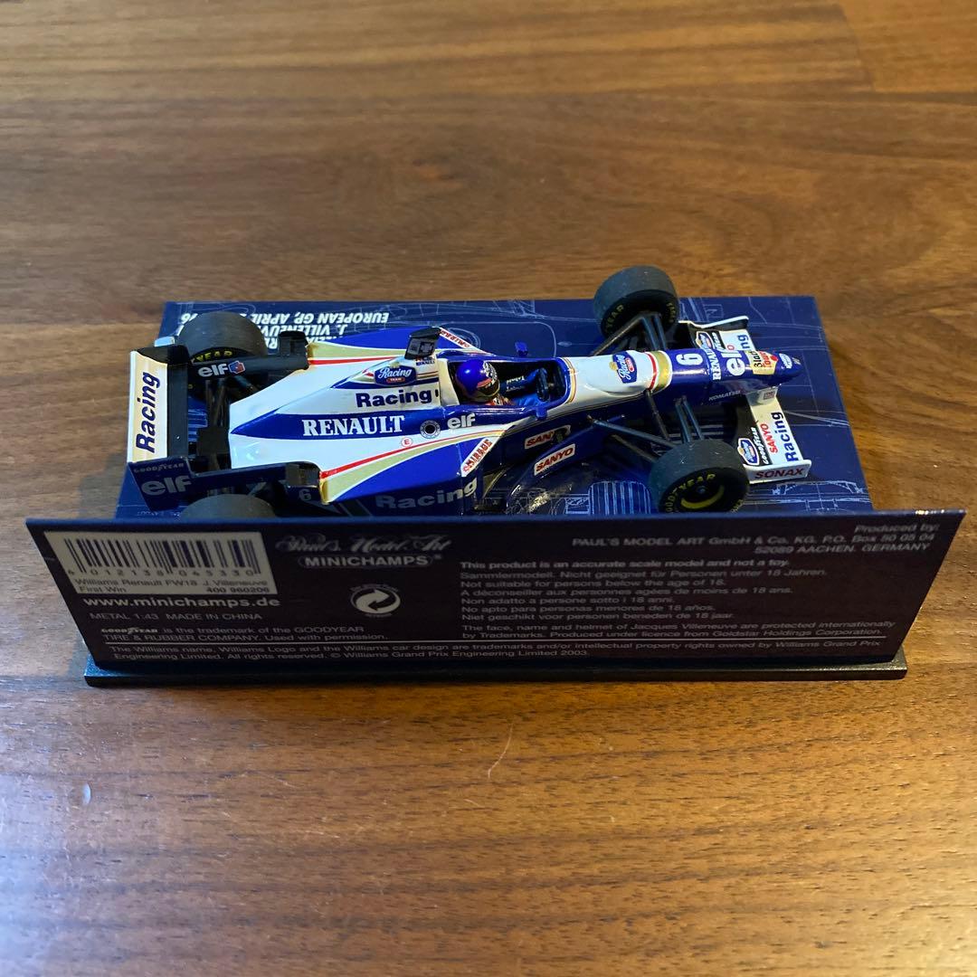 ジャック・ビルヌーブ 直筆サイン色紙 & ウィリアムズ・ルノー FW18 初