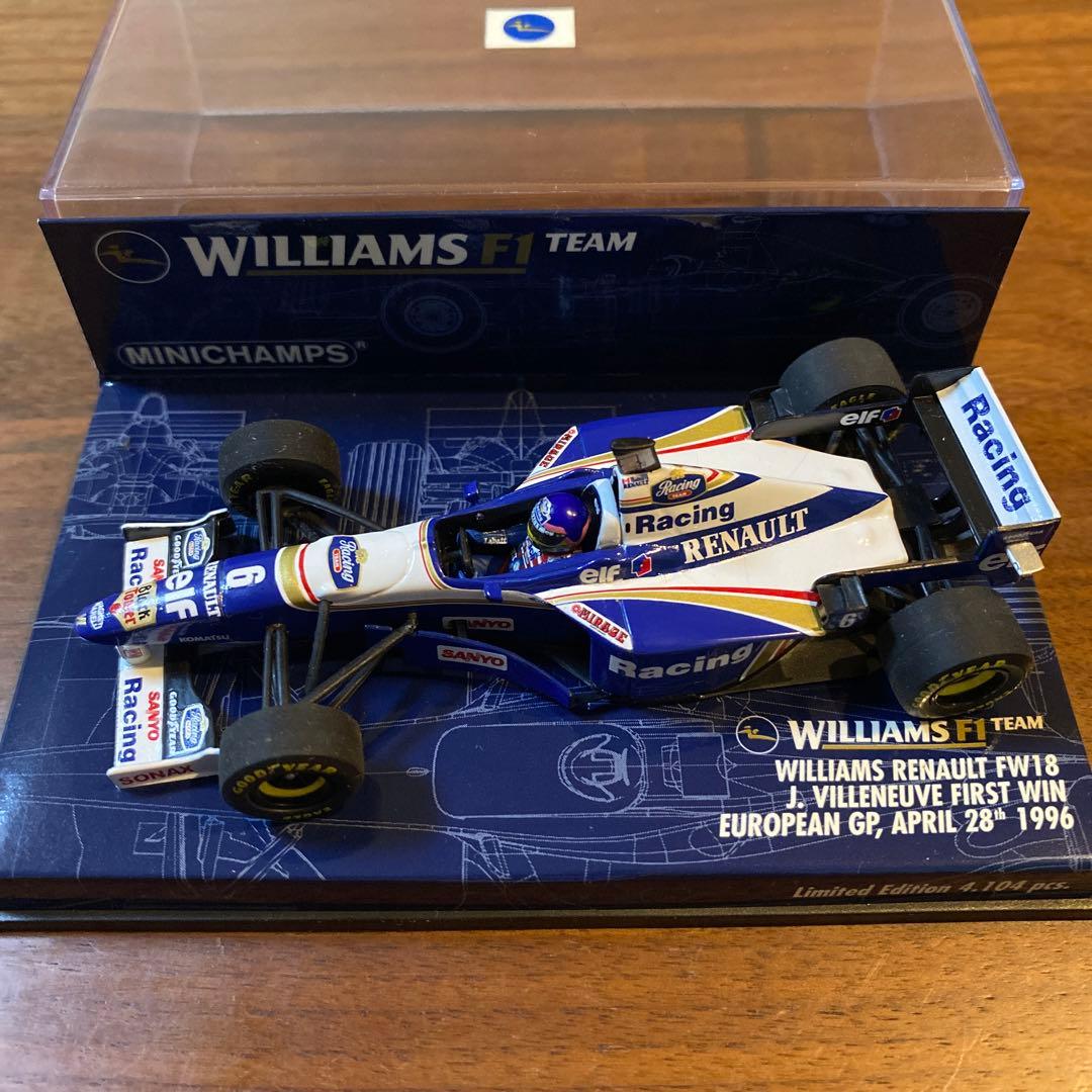 ジャック・ビルヌーブ 直筆サイン色紙 & ウィリアムズ・ルノー FW18 初