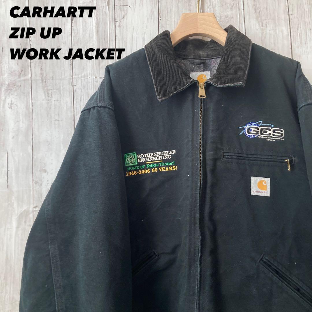 Z*W様 CARHARTTカーハートジップアップデトロイトジャケット　黒L相当ア