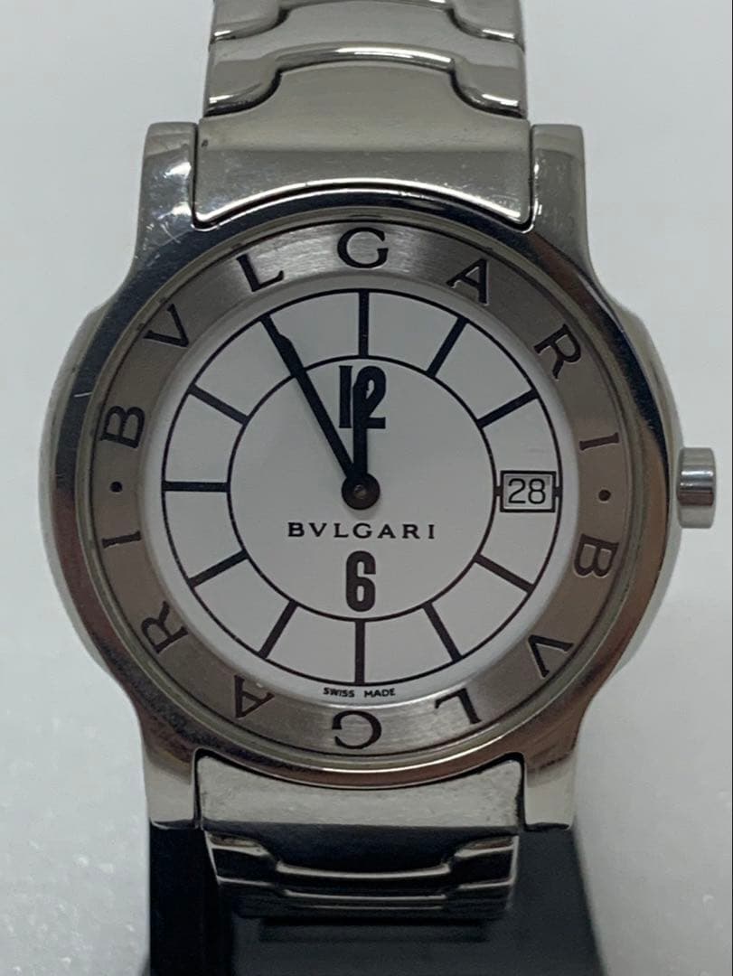 【美品】BVLGARI ブルガリ ソロテンポ ST35S クォーツ 時計 メンズ