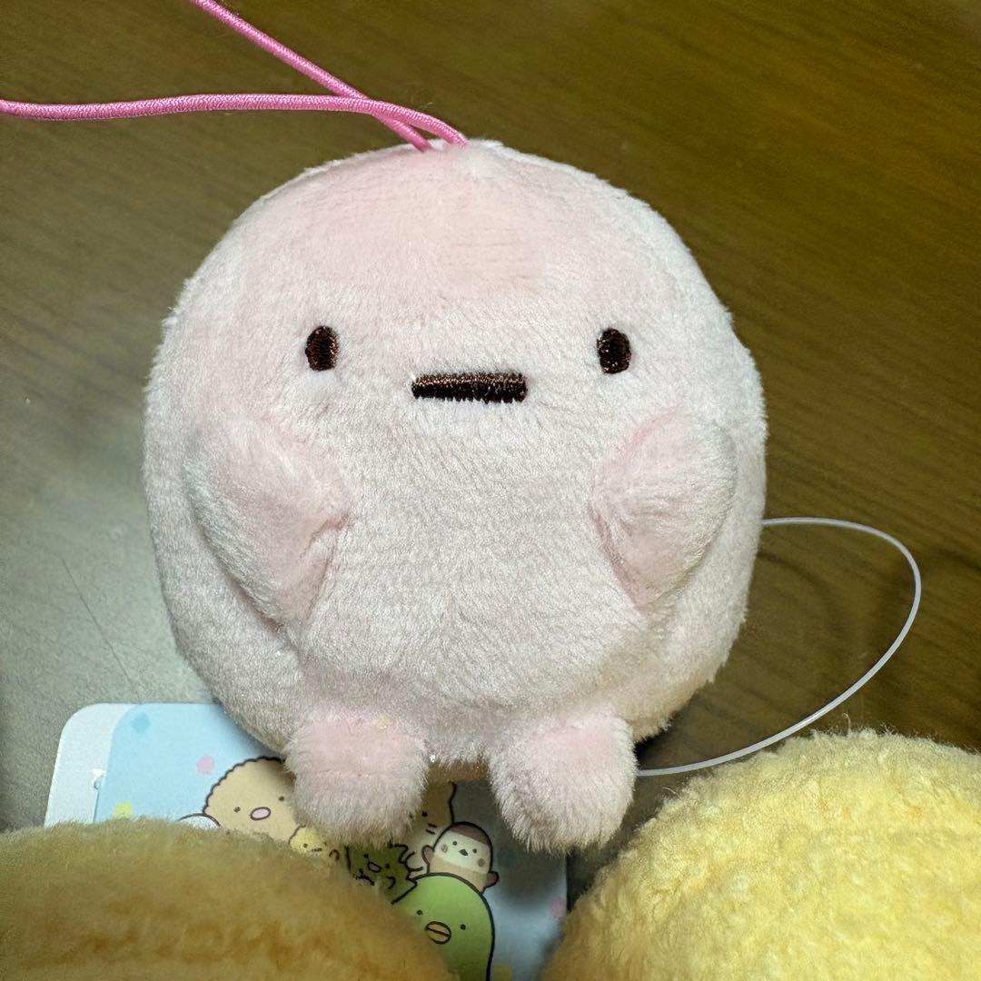 新品 タグ付き】すみっコぐらしばんざいゴムひも付きマスコット3個