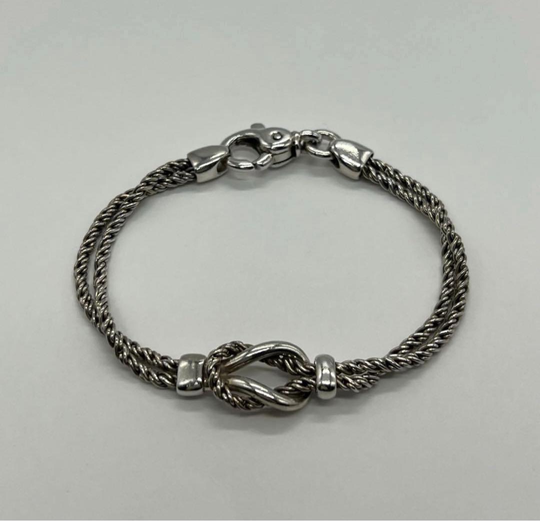 ティファニー TIFFANY ダブルロープセンターノット ブレスレットSV925
