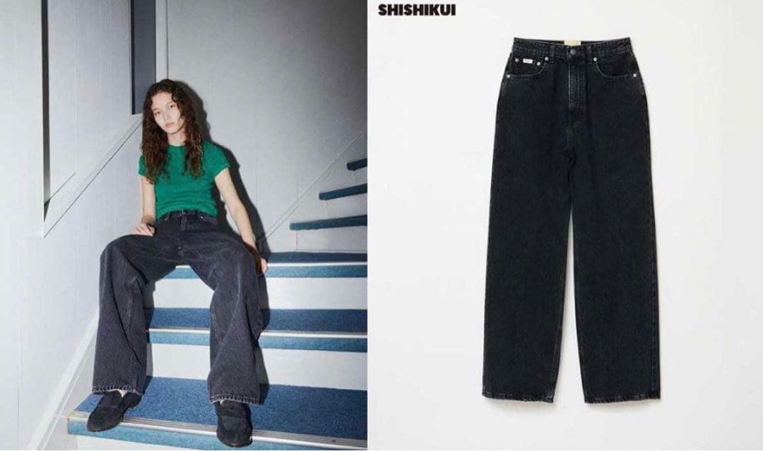 シシクイ THE SHISHIKUI Daco ダコ/ BLACK デニムパンツ - メルカリ