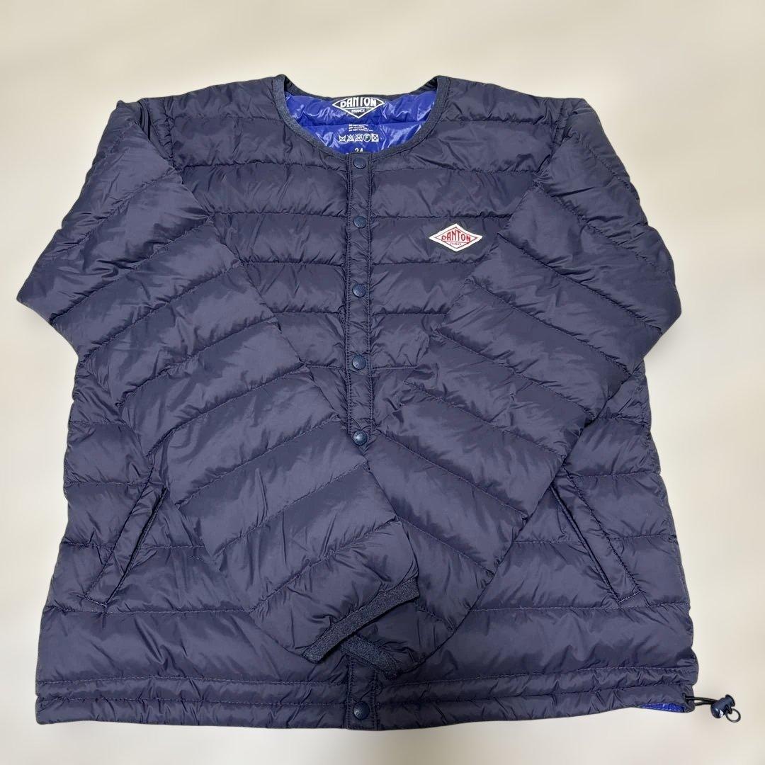DANTON ネイビー ダウンジャケット サイズ34