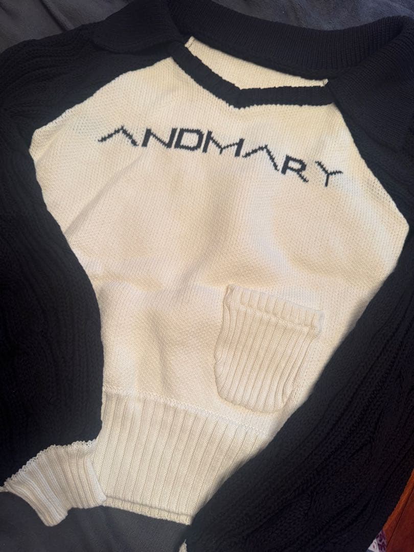 andmary Marie knit tops black ニット セーター