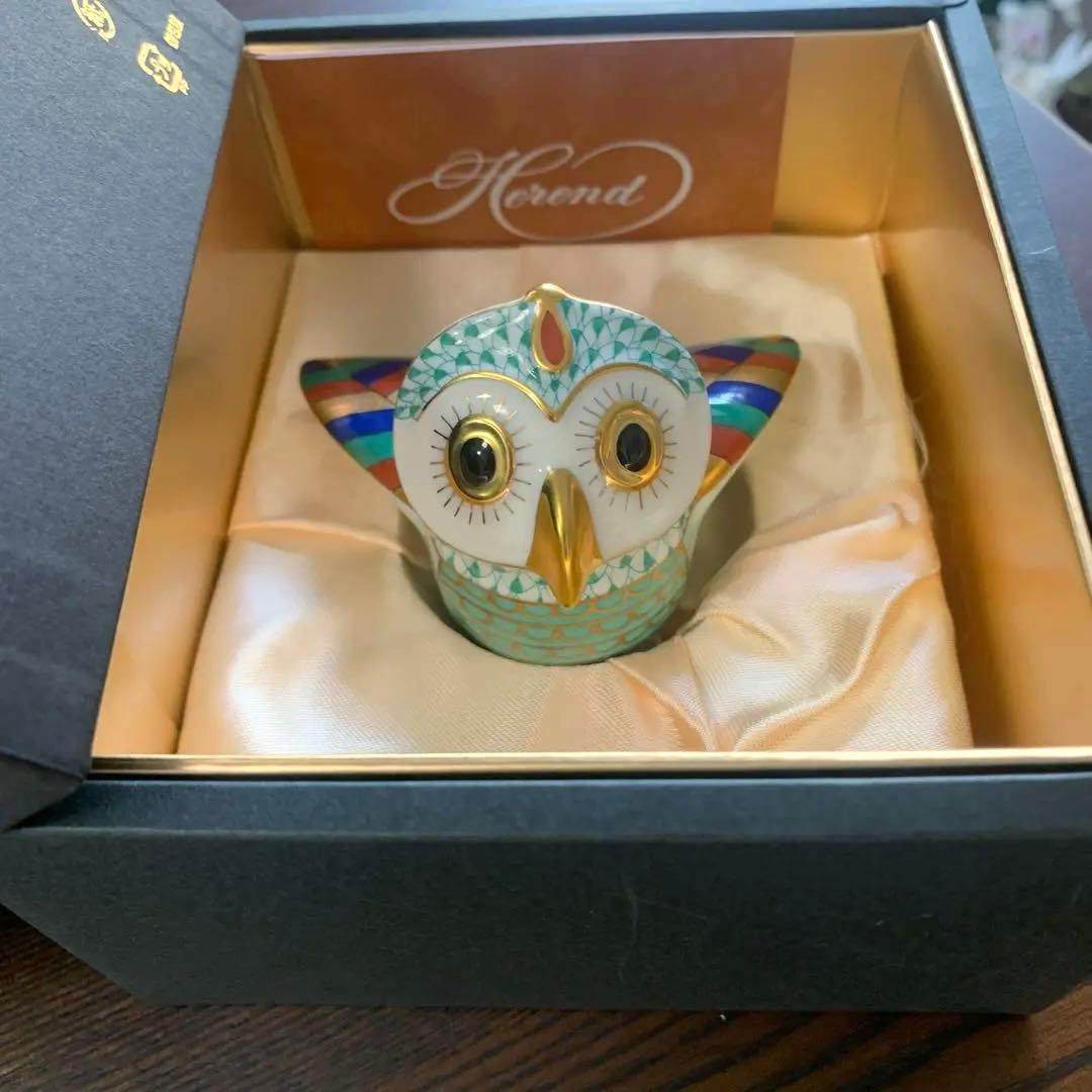 再々お値下げ☆希少☆美品☆ヘレンド 世界のフクロウ ①インドのフクロウ