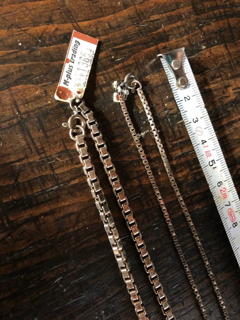 YUKI様専用スクエアチェーンネックレス シルバー925刻印有 太 1本