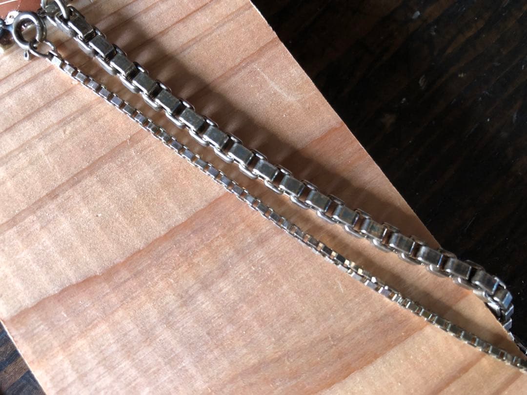 YUKI様専用スクエアチェーンネックレス シルバー925刻印有 太 1本