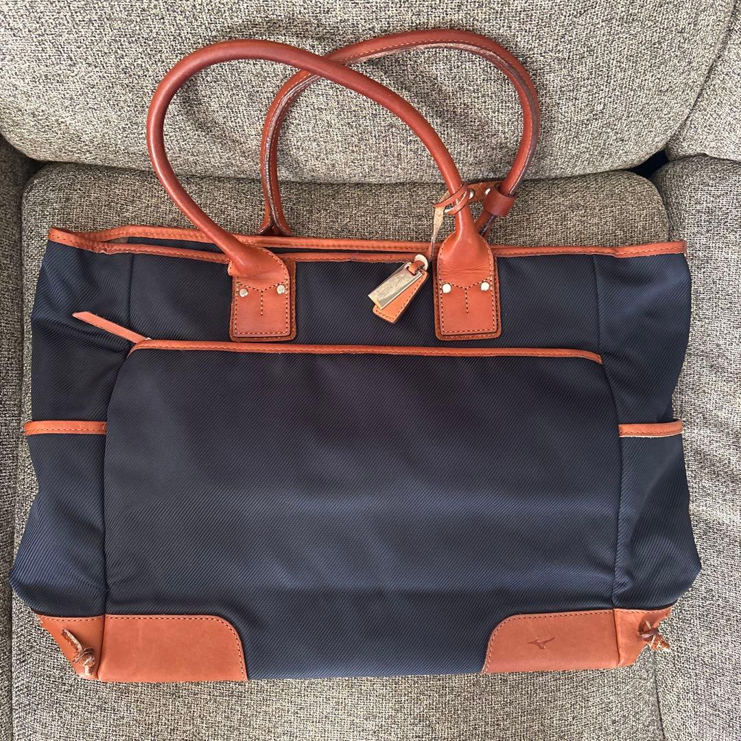 ミズノ トートバッグ ナイロン×グラブレザー