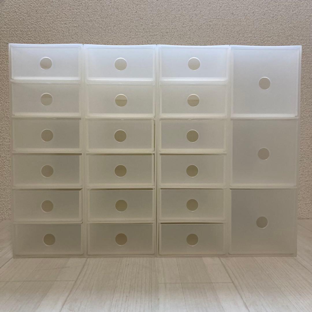 【4点セット】無印良品 ポリプロピレン小物収納ボックス 半透明 3段 6段