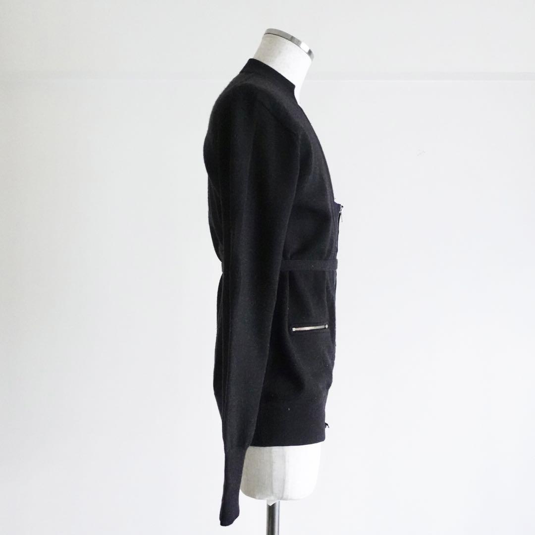 TOGA PULLA ウール ベルテッドニットジャケット ブラック トーガプルラ