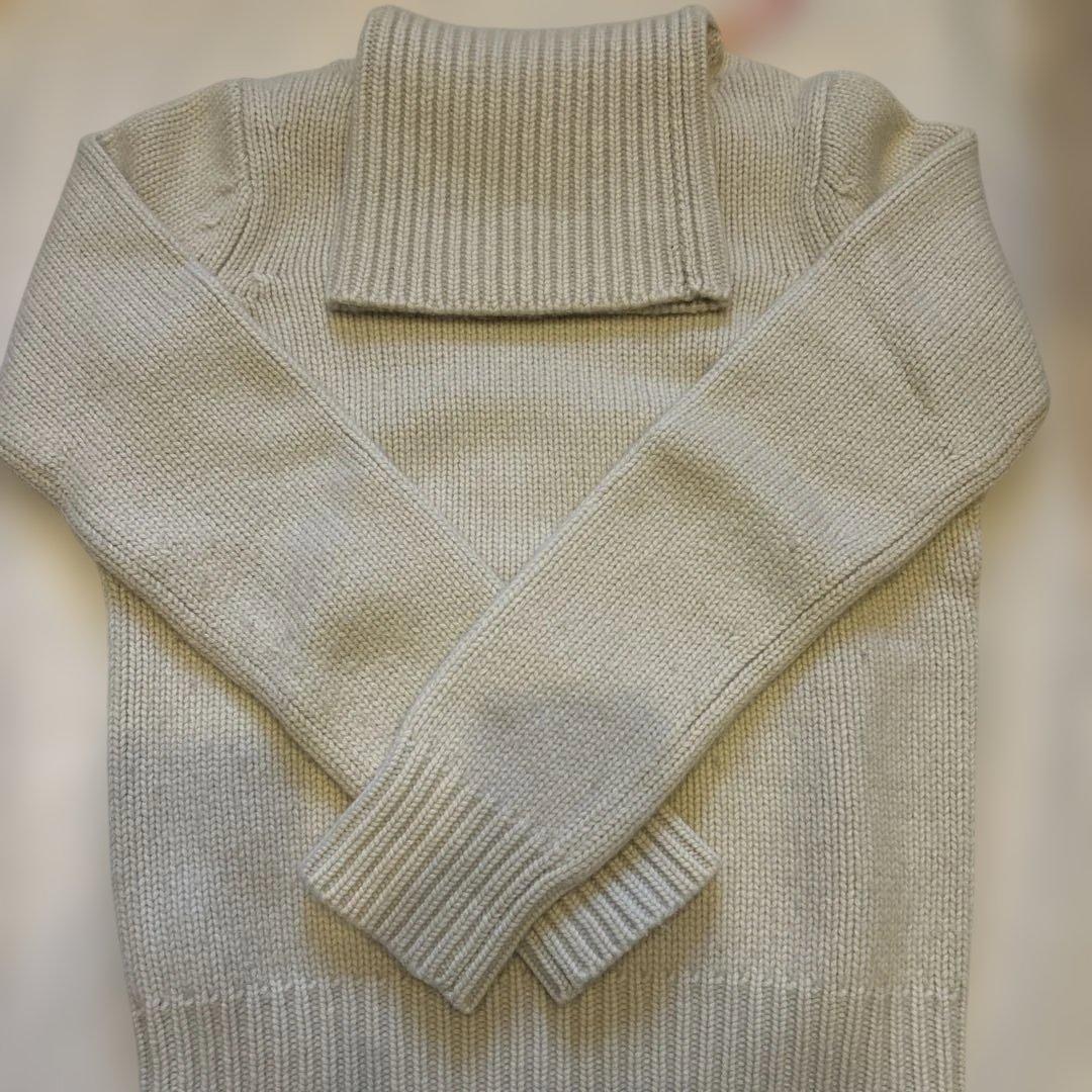 BLAMINK グレージュ　38 カシミヤ　タートルネック セーター