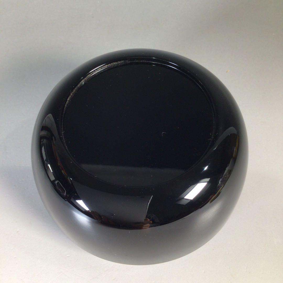 N485 棗 『塗師 照屋和那作』『真塗』『平棗』 共箱 茶道具