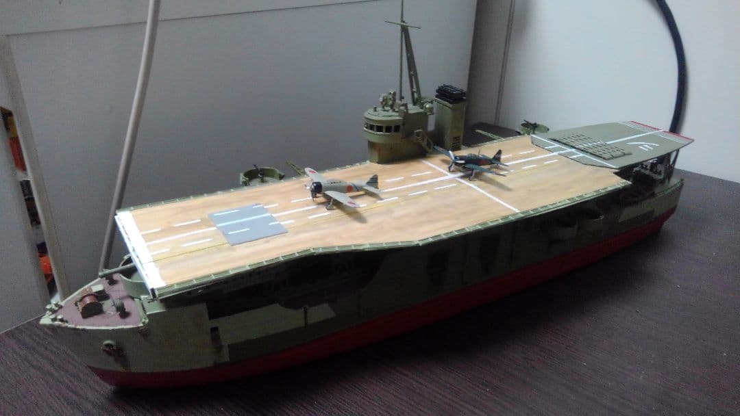 【ワンオフ】完成品　陸軍　護衛　空母　しんあきつ丸　揚陸艦　船　模型　仮想