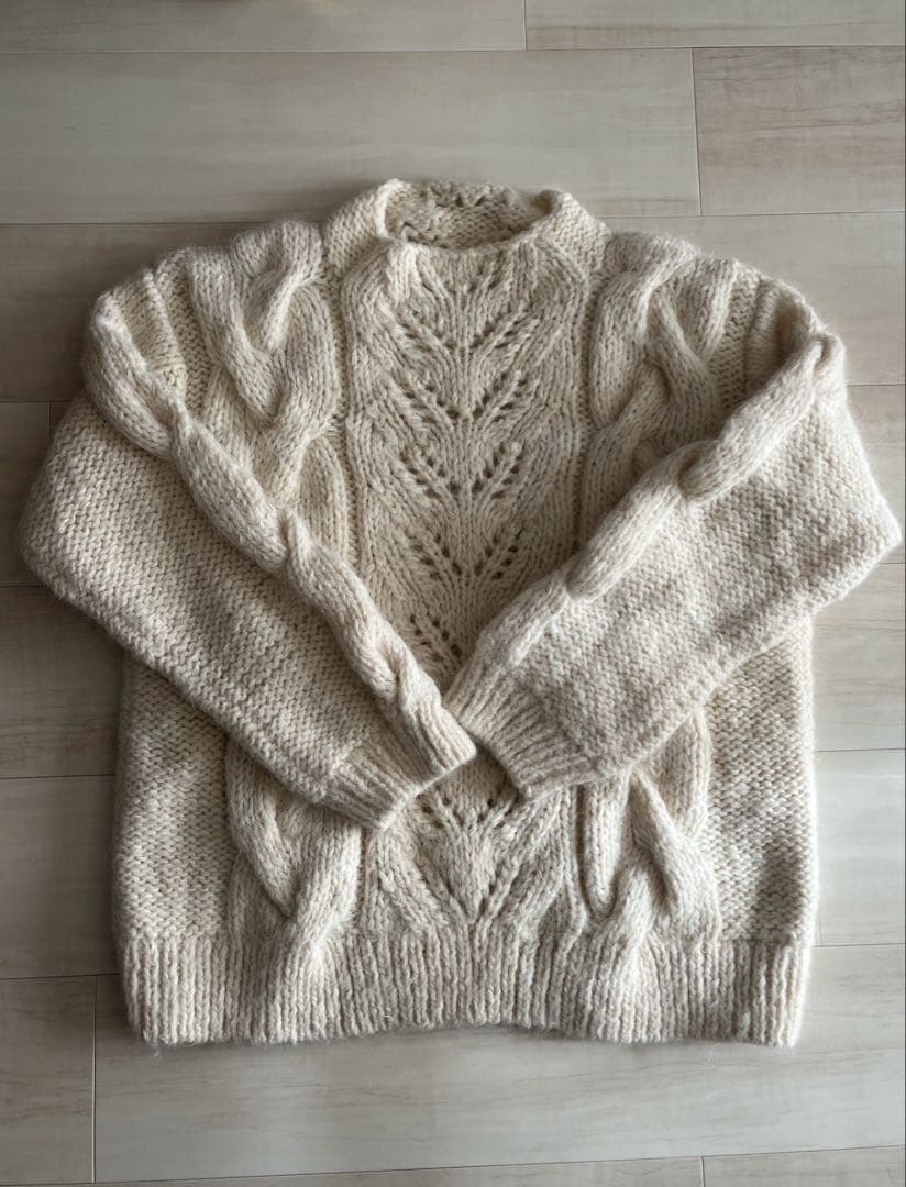 アルパカウールニットプルオーバー casa fline