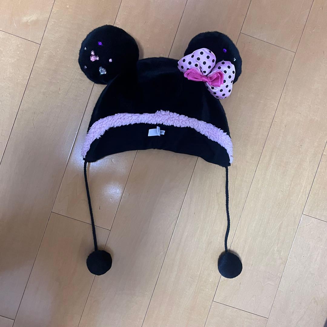 1*0様 ディズニー　ファンキャップ　ミニー　黒ピンク