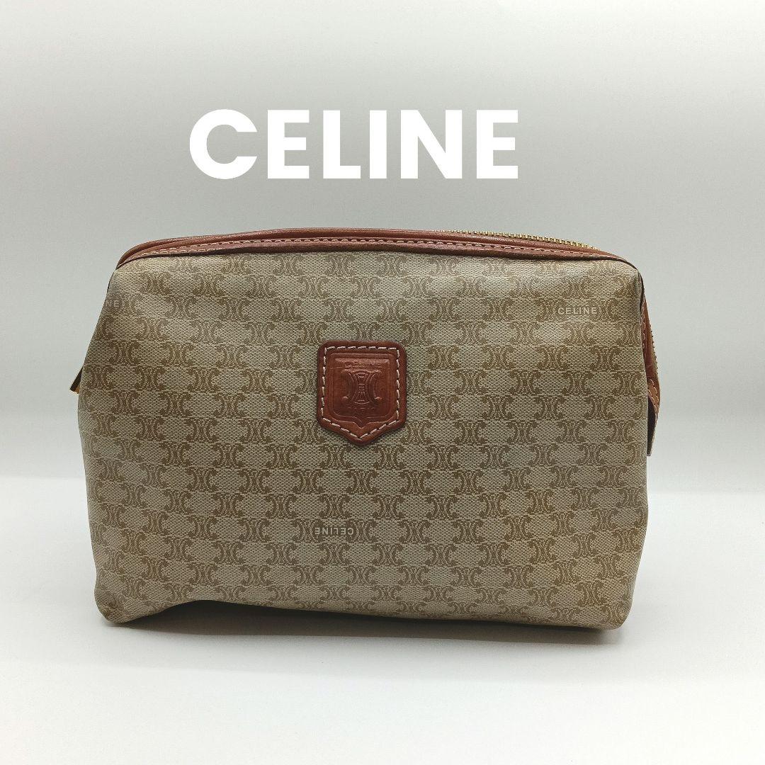 CELINE モノグラムポーチ　ブラウン 上214