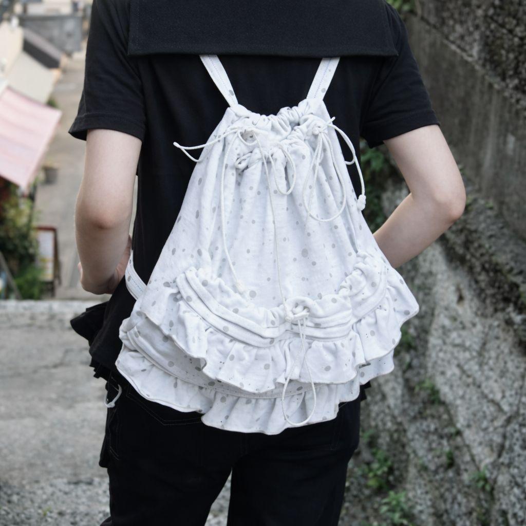 バッグ tie.me dot frill knapsack LIGHT GREY dot frill knapsack – Tie.Me