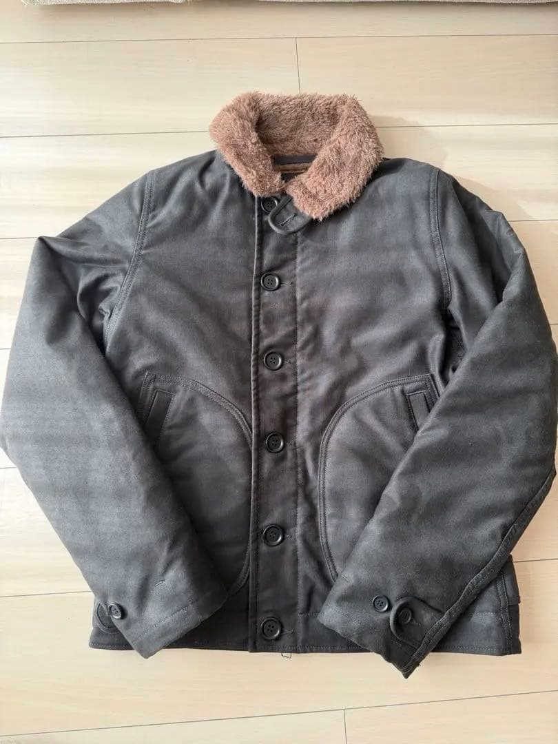 IRON HEART N-1 デッキジャケット xsブラック アイアンハート IRON HEART/アイアンハート】ジャケット/IHM-39 /ミリタリーサージA-2