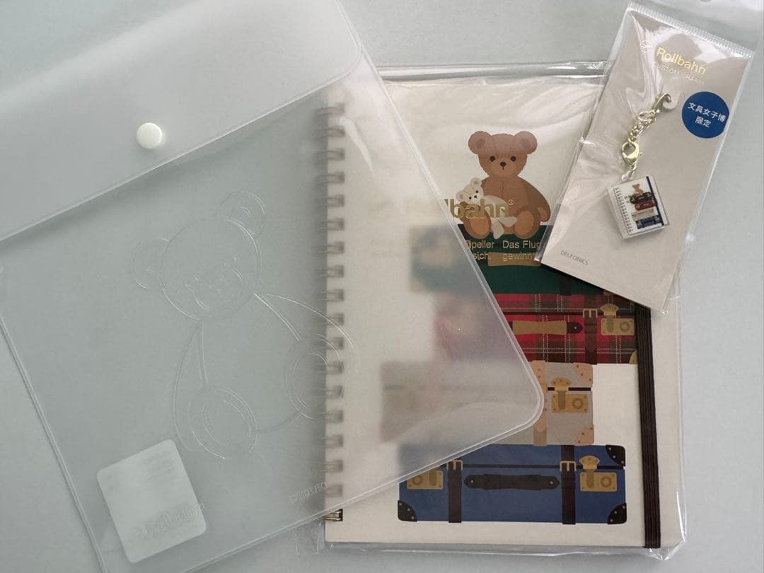 文具女子博限定ロルバーンカスタム　トランク　くま　ケース　チャーム３点セット 今年初ロルバーンは くまちゃんとケーキにしました🍰 ⁡ 実は文具女子博