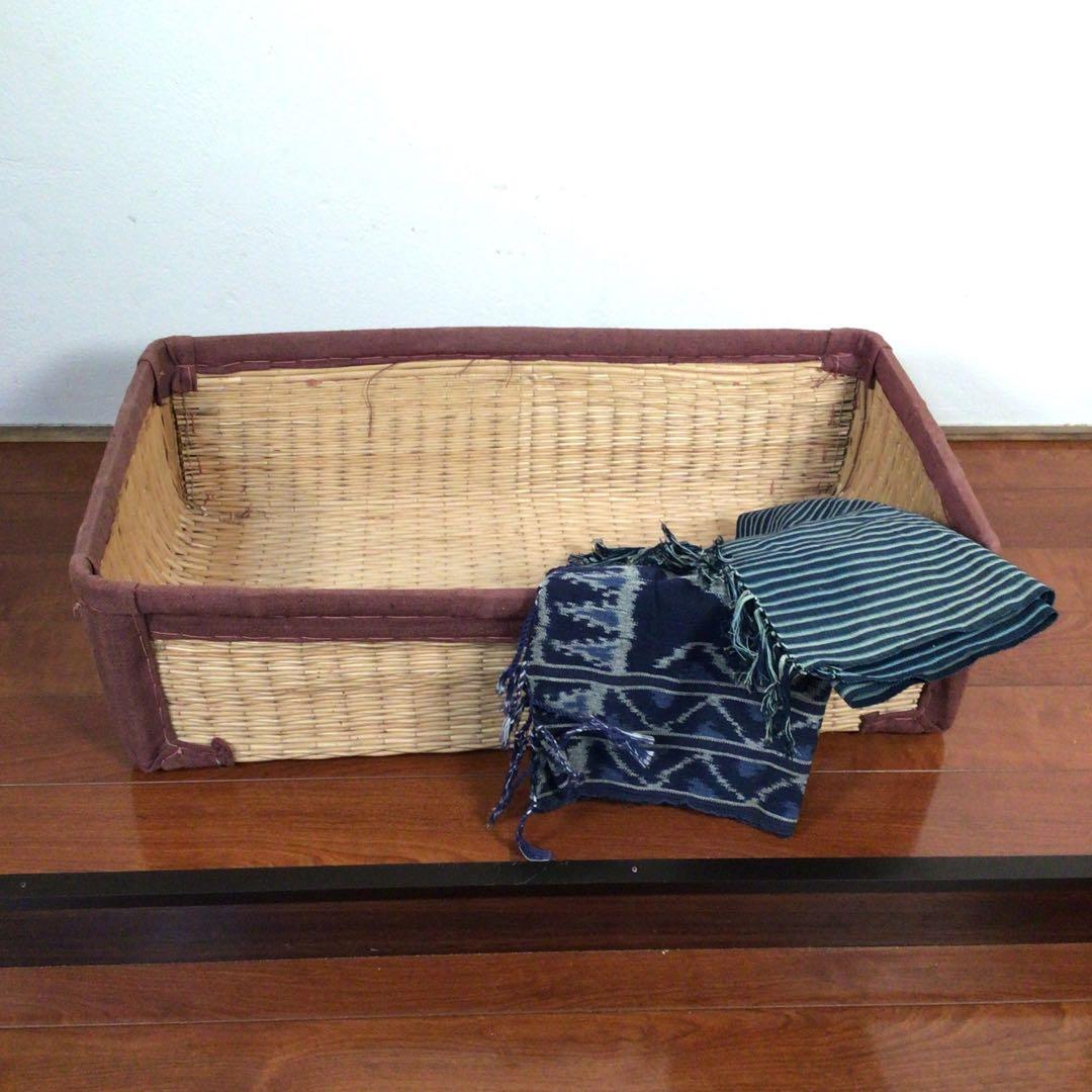 No5660 昭和レトロ 柳行李 籠 収納籠 収納ボックス インテリア 送料