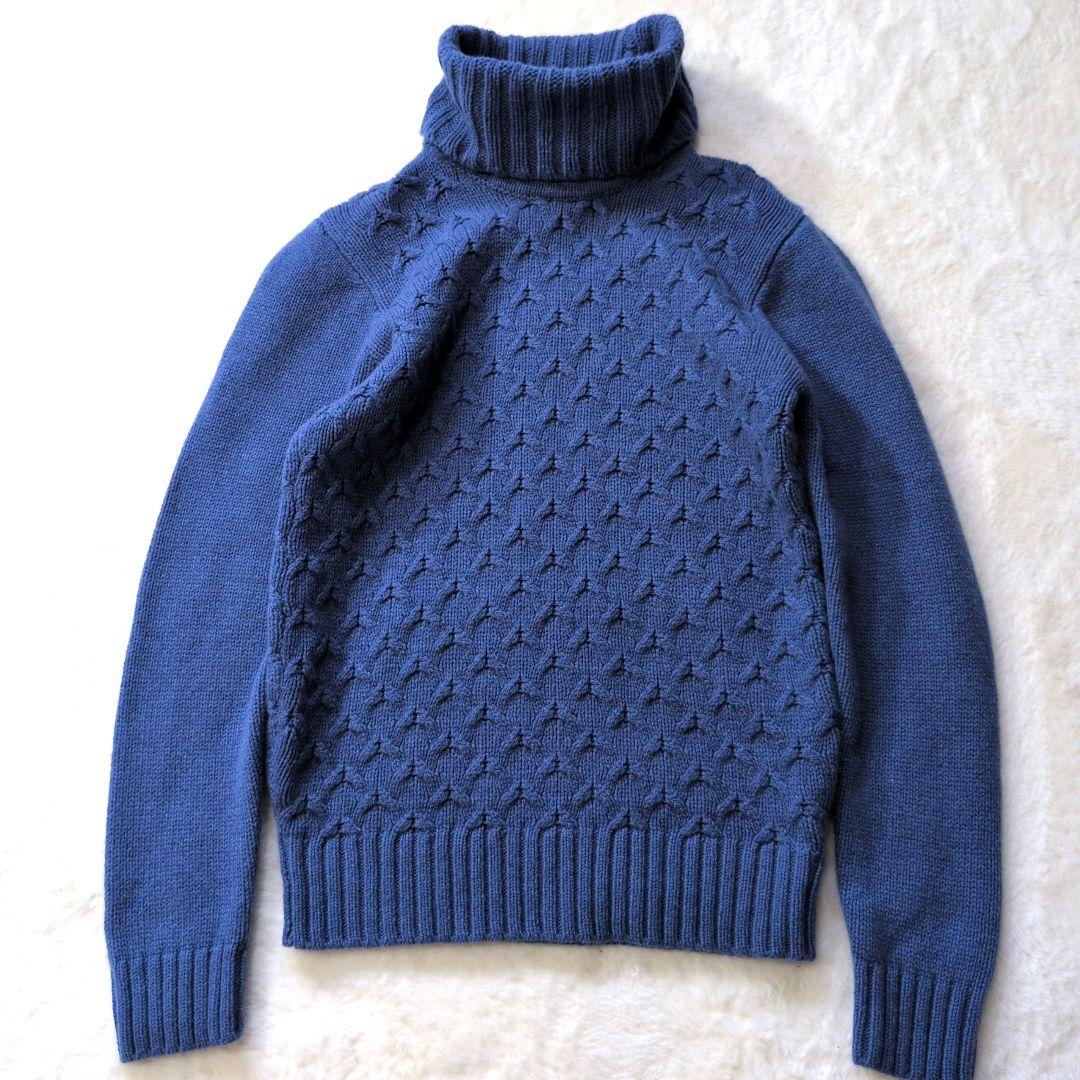【極美品】アイルランド製 イニシュマン ケーブルニット タートルネック M