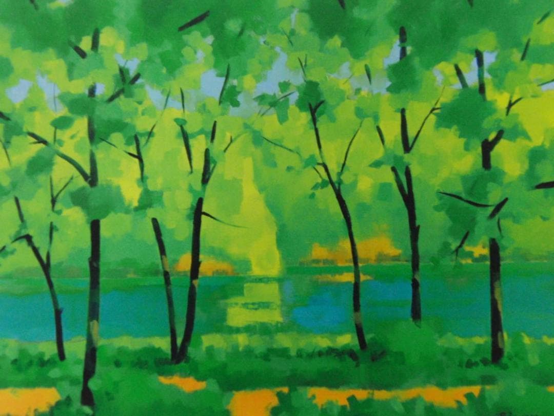 幸福のサボテン生命エネルギー佐藤正二朗作油彩画かわいいサボテン幸せ