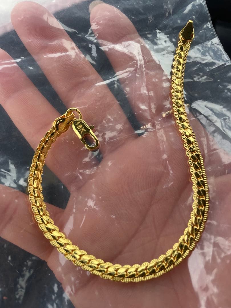 18k刻印ゴールド ブレスレット 7.9g 約20cm