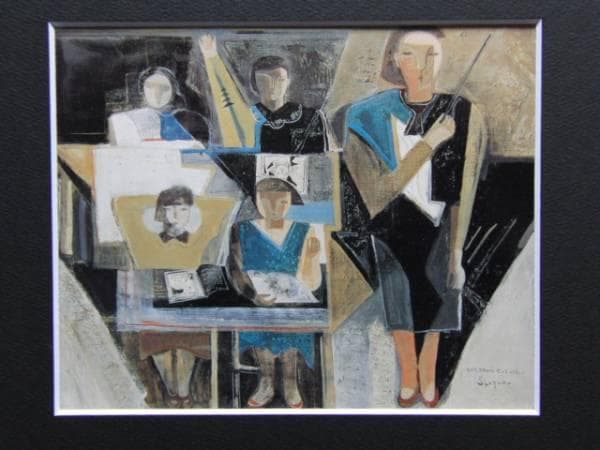 島田章三、子供の領分、希少な額装用画集より、美品、新品額装付