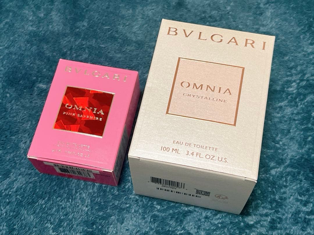 【訳あり美品】BVLGARI OMNIA ピンクサファイア＆クリスタリン セット