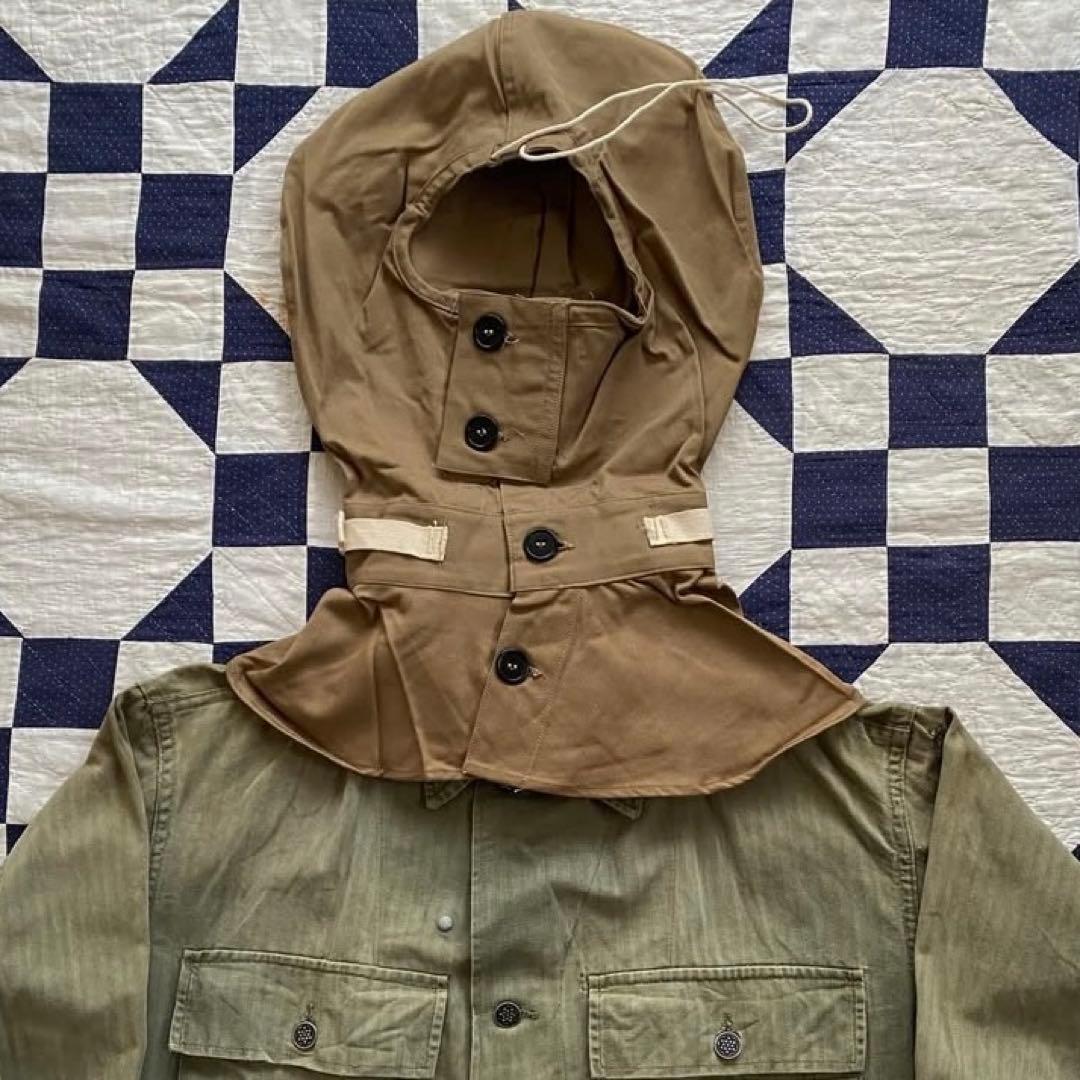 ww2 40s us army usn ガスマスクフード　サルベージパーカー