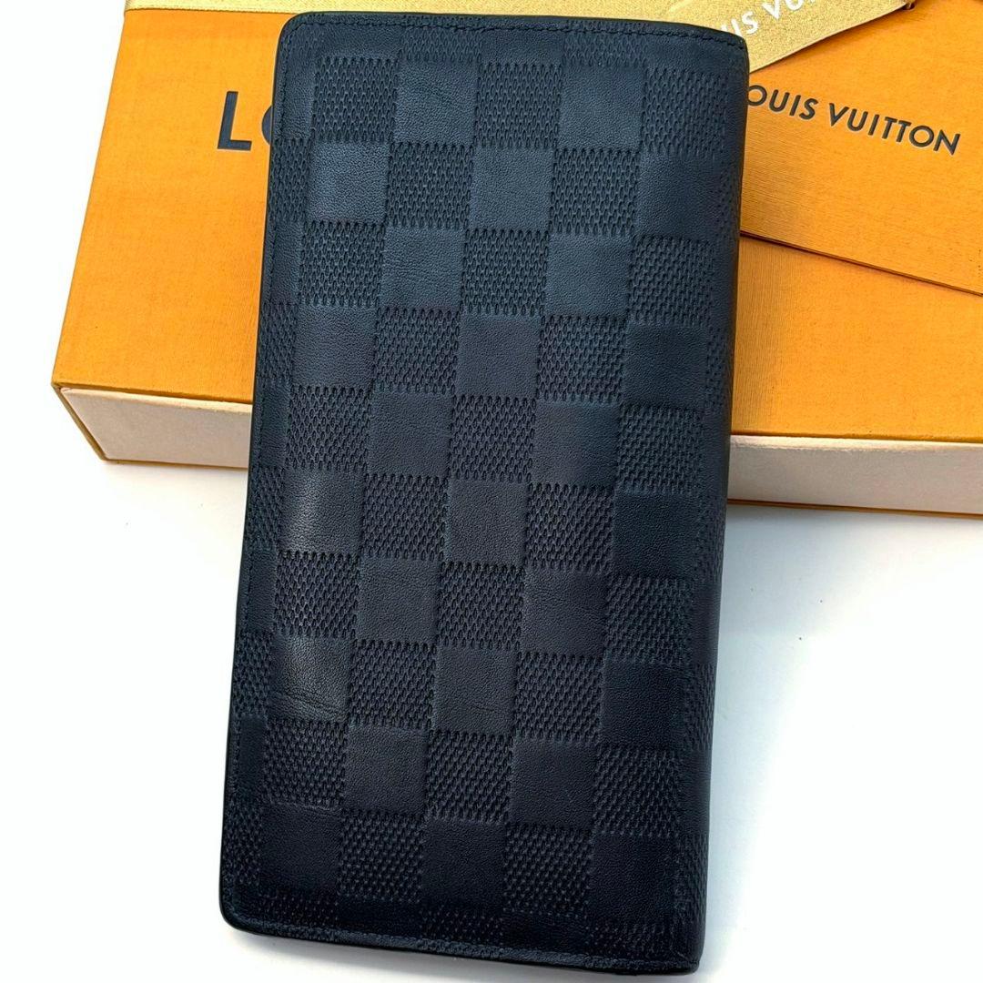 美品 ルイヴィトン ダミエ アンフィニ ポルトフォイユ ブラザ 財布