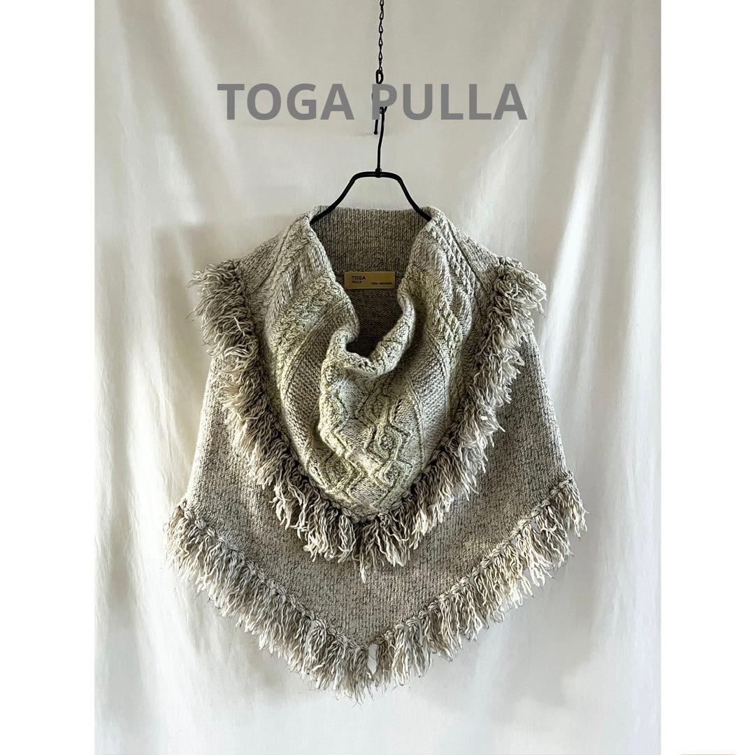 TOGAPULLAトーガプルラ フリンジスヌード/ネックウォーマー BG