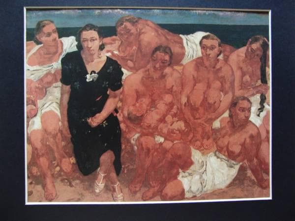 伊藤　清永、海の肖像、希少画集画、新品額装付