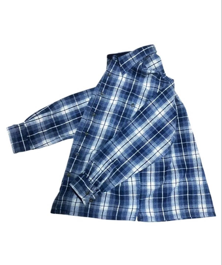 希少 stjohnsbay オンブレ ネルシャツ ブルー L セントジョンズベイの