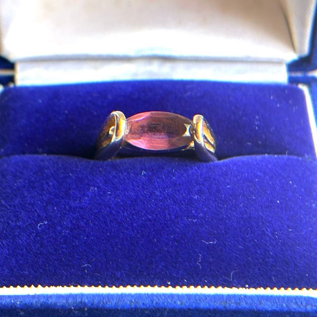 S*e様 12 ワイン系？　ゴールド　リング　指輪　レディース　遺品整理　金　ヴ