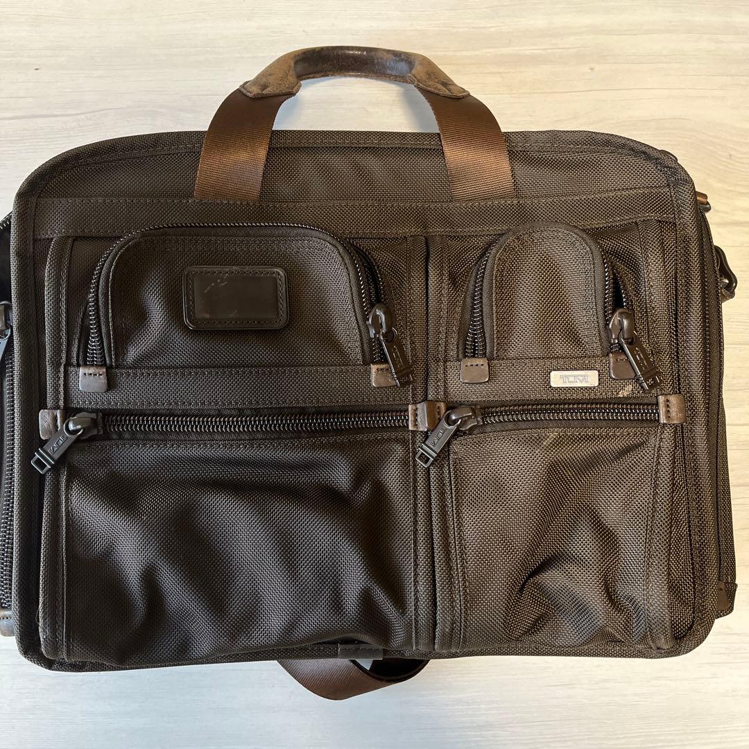 TUMI ビジネスバッグ ダークブラウン ナイロン製 - メルカリ