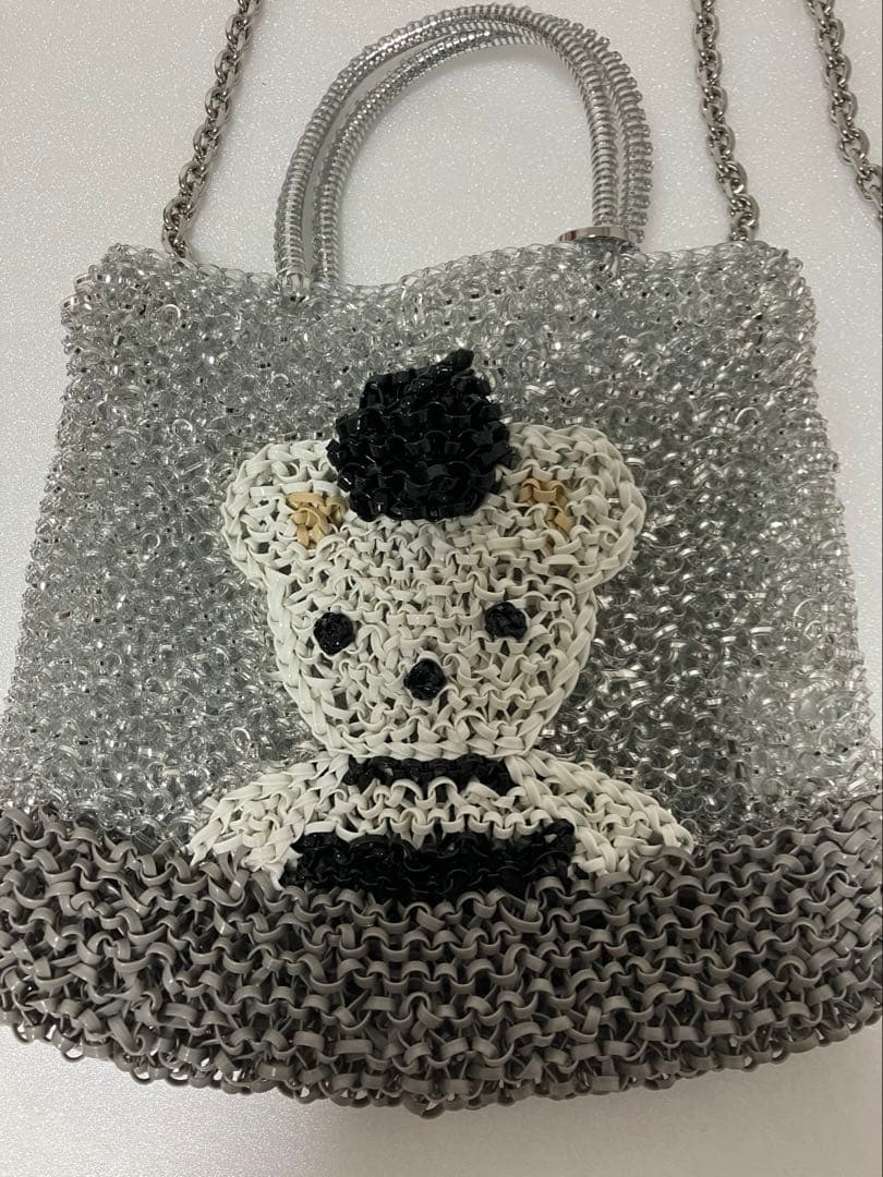 【美品】familiar × ANTEPRIMA ミニショルダーバッグ　シルバー