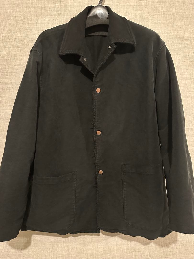 COMOLI 直営店限定25AW モールスキンワークジャケットフェードブラック1