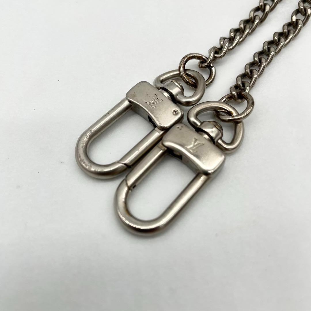 【美品】ルイヴィトン アコルディオン用 シルバーチェーン ロゴ刻印 チャーム