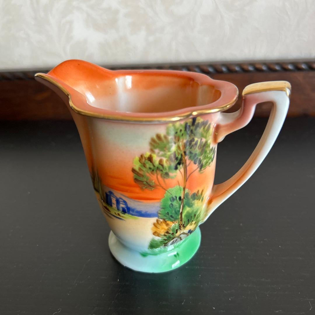 オールドノリタケ Mマーク・ヤジロベエ クリーマー・ポット・白鳥