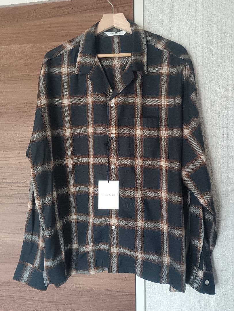 未使用VICTIM&CO. オープンカラーチェックシャツMopeningact