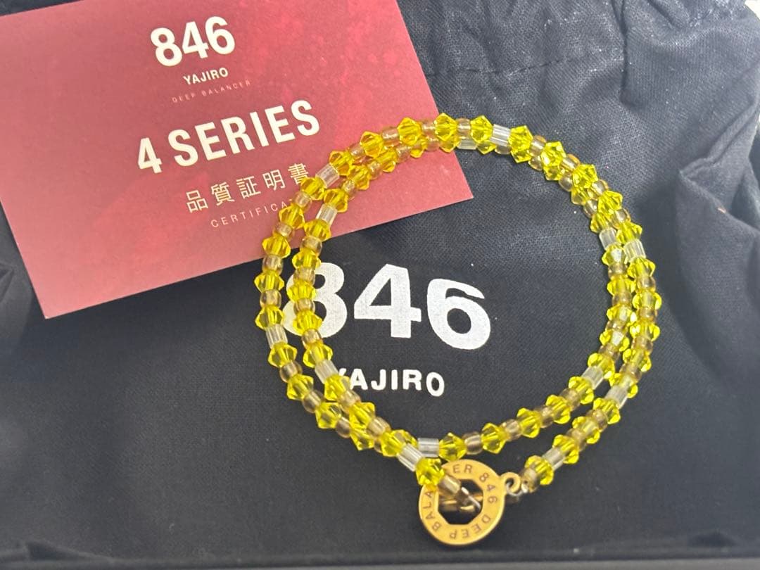 846 YAJIROゴールドビーズネックレス保証書付き！