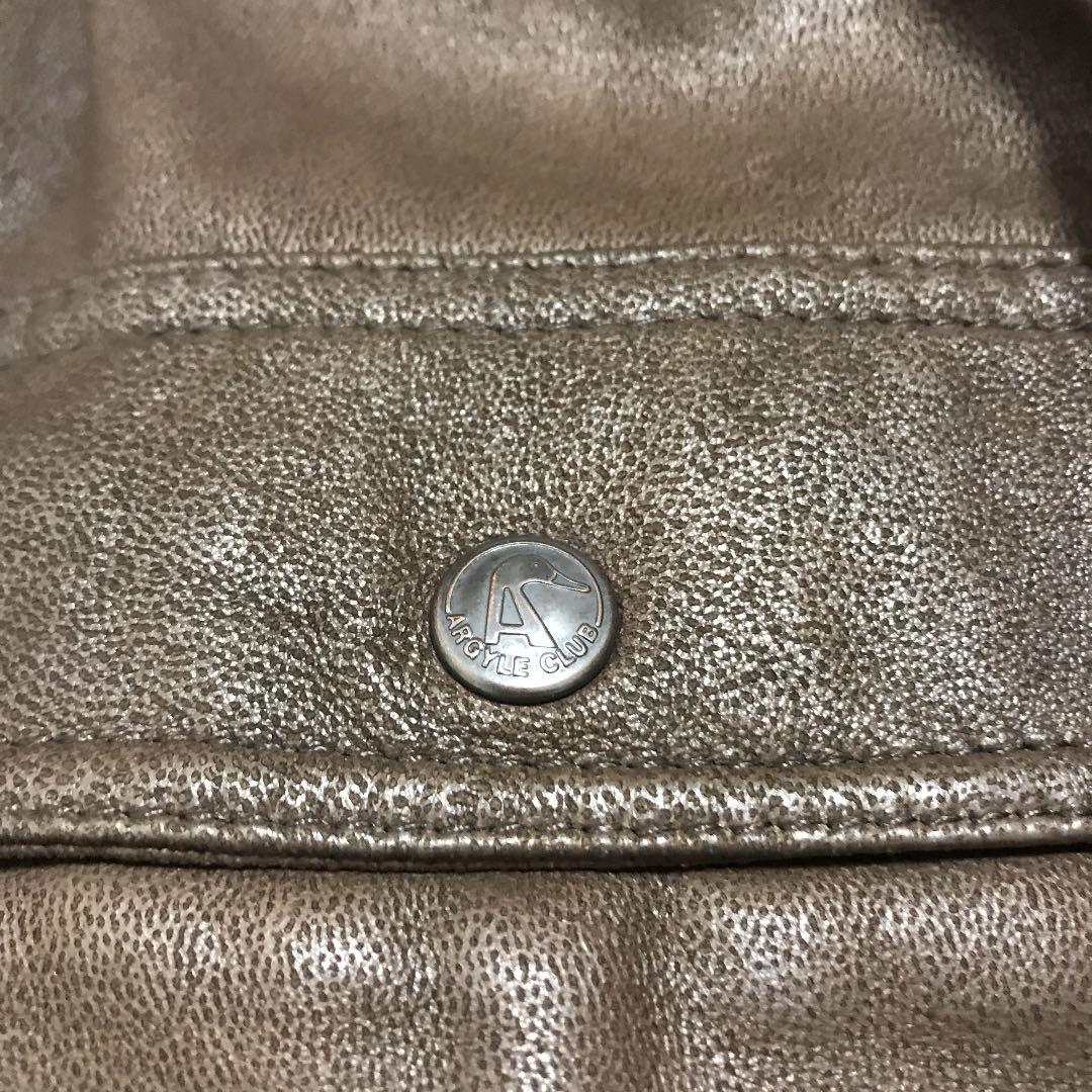 90'sビンテージ古着！ARGYLE CLUB レザーハンティングジャケット