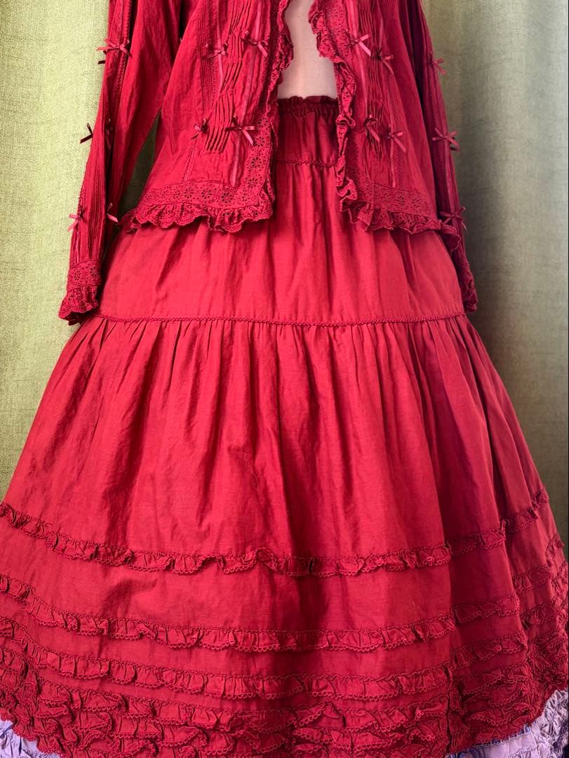 PINK HOUSE ロングフレアスカート セール】 フラワリィローズスカート （ロング・マキシ丈スカート