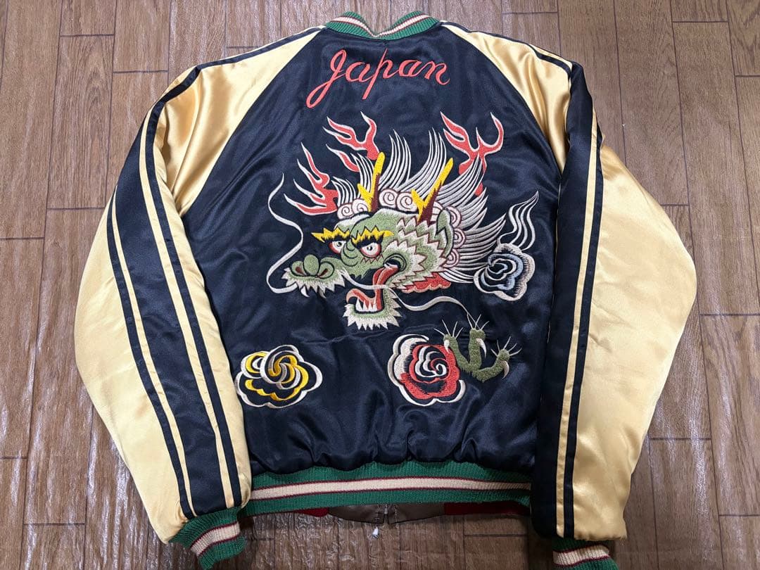 Mサイズ テーラー東洋 スカジャン 龍 和柄 リバーシブル M18426 テーラー東洋 和柄 スカジャン 鷹 龍 WILD CHILD スカル メンズ