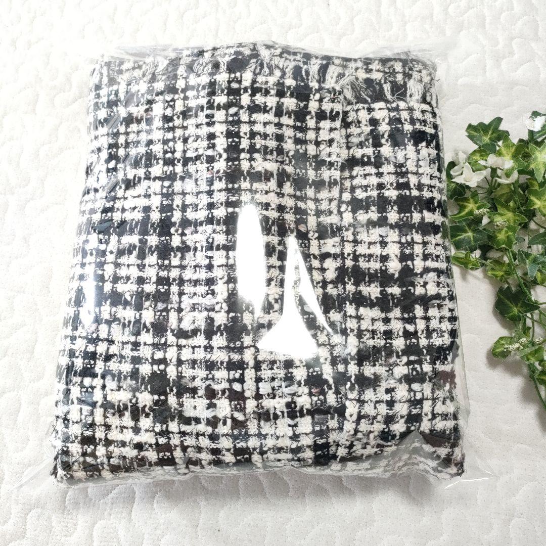 極美品✨セオリーリュクス ミックスラメツイード ノーカラーコート 白