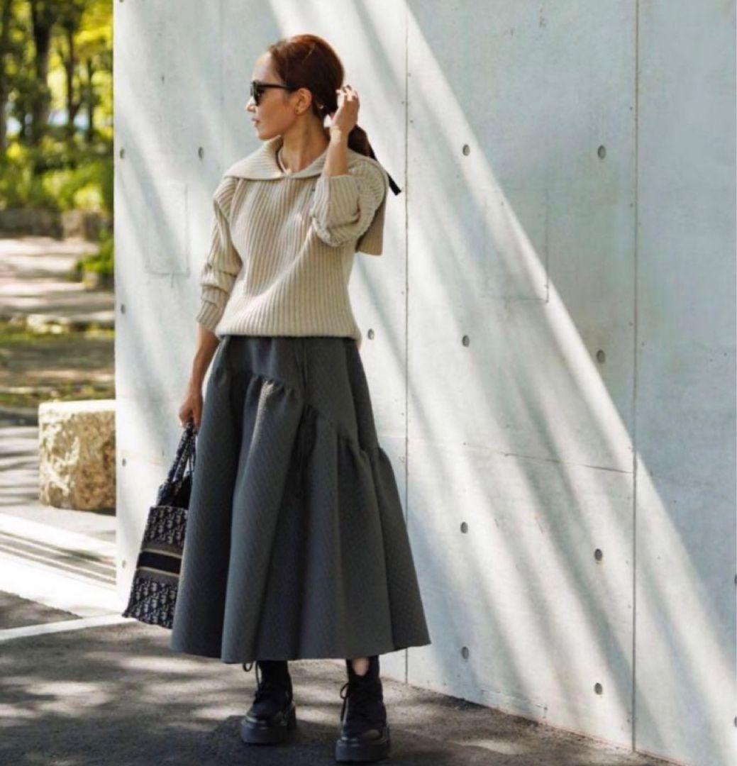 Bluelea ブルレア ジャガードスカート - メルカリ