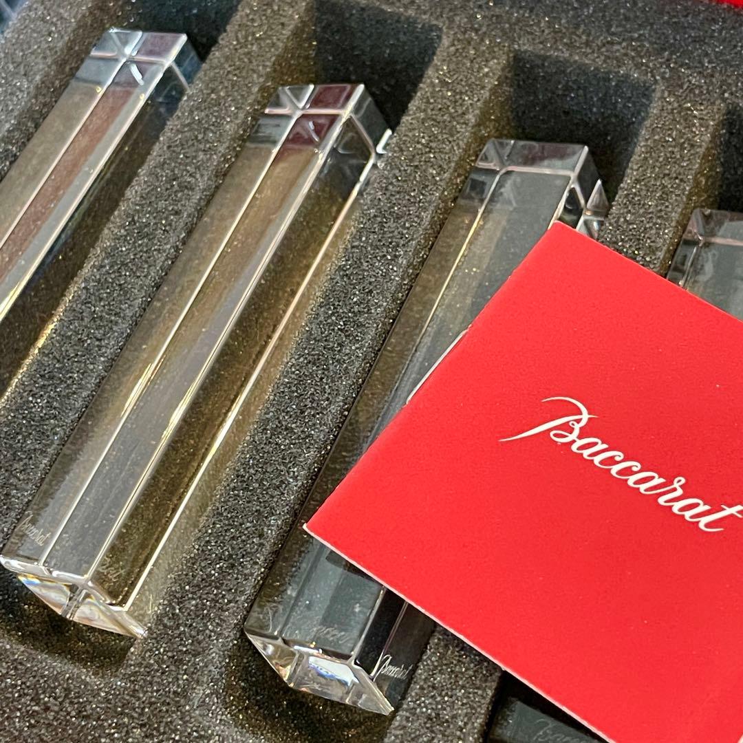 バカラ ナイフレスト 6本セット 未使用 Baccarat - 極美品♪オールドバカラ Baccaratカトラリーレスト箸置き6